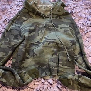 Boutique camo green hoodie